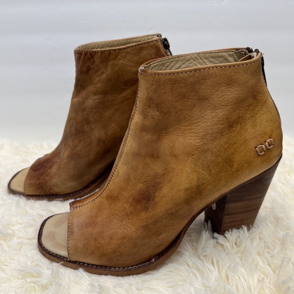 Bed Stu Onset Bootie in Tan Driftwood Benchmade Leather Size 9.5